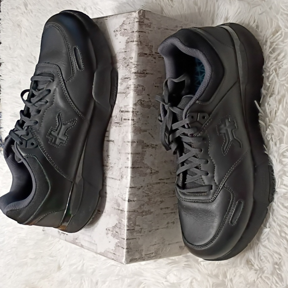 Kuru Kinetic 2 Black Anti-Slip Stability Arch Support Men's Work Shoes 12 W